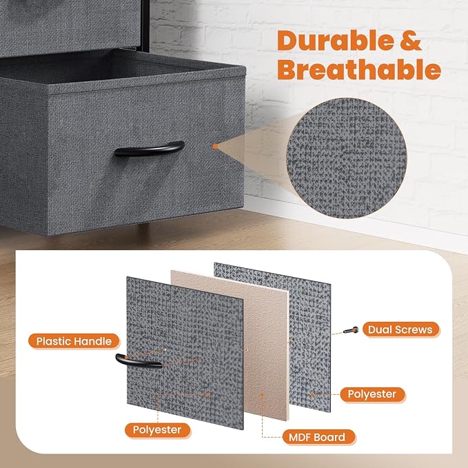 Sweetcrispy 7 Drawer Dresser Storage Organizer - Image 4