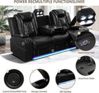 Power Recliner Sofa Set with LED, Air Leather Reclining Sofa Set, 3 Piece - Image 5