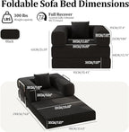 BSHOMGI Folding Sofa Bed, 2 in 1 Convertible Sofas Lounger Comfy Single Chair - Image 2