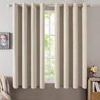 MIULEE 100% Blackout Linen Curtains by MIULEE