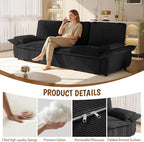 KEIKI 94.5" King Pull-Out Sofa Bed, 3-in-1 Convertible Couch - Image 5