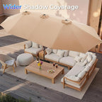 SUPERJARE 15FT Outdoor Patio Umbrella - Image 3