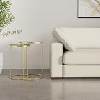 SIMPLIHOME Ashley Nesting Tables Set – 16 inch Wide Genuine Marble Top Metal - Image 16