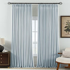 Pinch Pleated Linen Curtains 100% Blackout 102 Inches Long by AUSSPVOCT