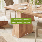 LITTLE TREE Dining Table for 6 People, Wooden Table, Rectangle Furniture - Image 5