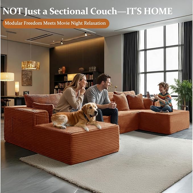 37" Cloud Sectional Couch Ottoman - Image 4