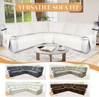 HDCAXKJ 100% Waterproof Reclining Sectional Couch Covers L Shape Recliner Sofa - Image 6