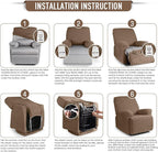 TAOCOCO Oversized Recliner Chair Covers, 1 Seater Streach Recliner Covers Soft - Image 6