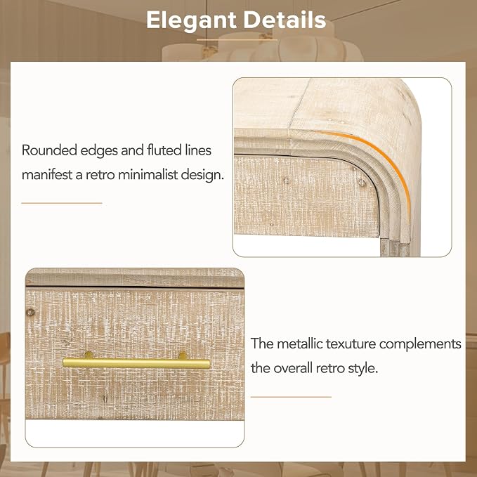 59" Unique Retro Silhouette Console Table - Image 7