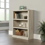 Sauder Miscellaneous Storage 3-Shelf Bookcase/ book shelf, Chalked Chestnut - Image 2