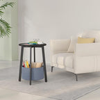 sthmec Small Round Side End Table Set of 2 - Image 4