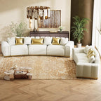 145" Oversized Velvet Chesterfield Sectional Couches - Image 9