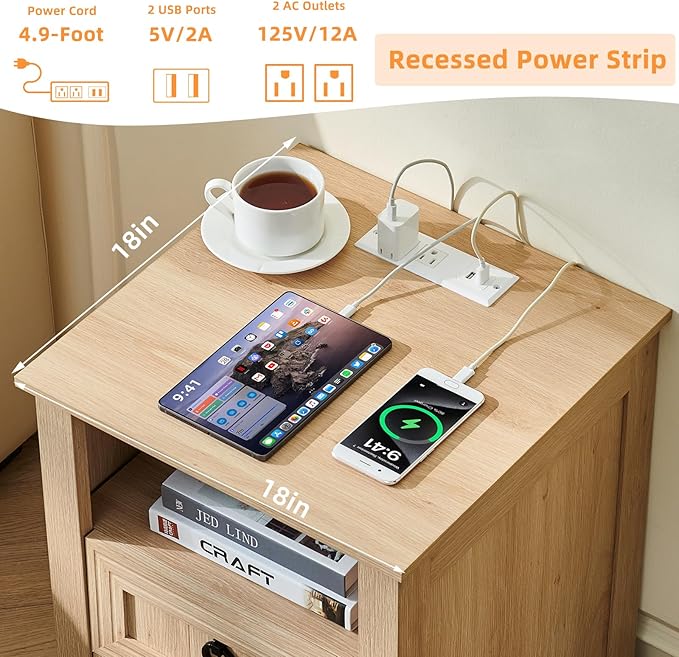 Joaxswe 18" Farmhouse Night Stand - Image 6
