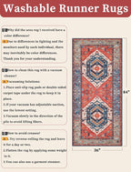 SERISSA 3x7 Washable Non Slip Boho Runner Rug - Image 6