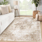 Area Rug 3x5 Washable Rug, Vintage Boho Medallion Entryway Rug Non-Slip Soft by VECARF