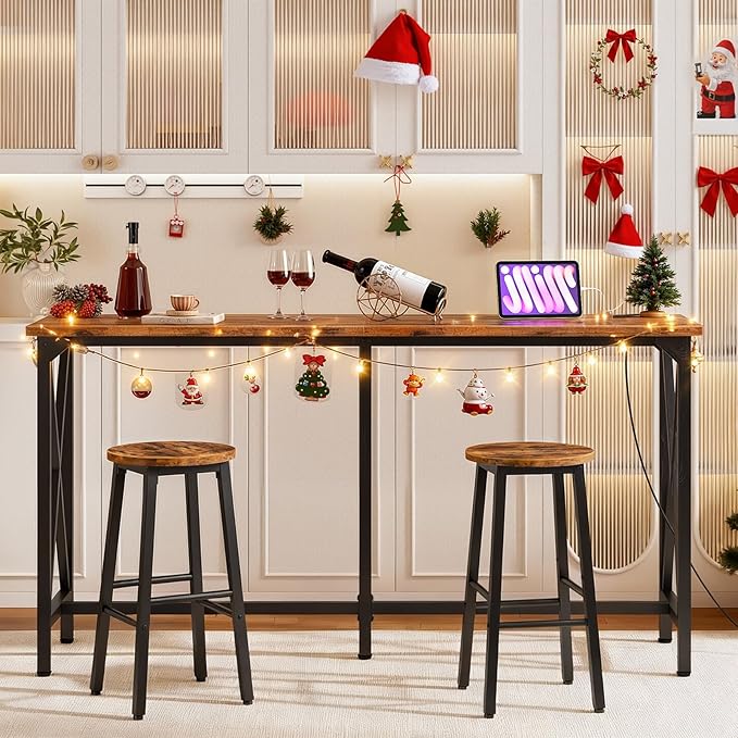 CHOEZON 63'' Bar Table, Kitchen Dining Table - Image 2