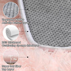Pink Rugs for Bedroom Girls, Fluffy 4x6 Soft Plush Fuzzy Shaggy Kids Area Rug - Image 3