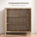 SICOTAS Rattan Sideboard Buffet Cabinet - Image 4