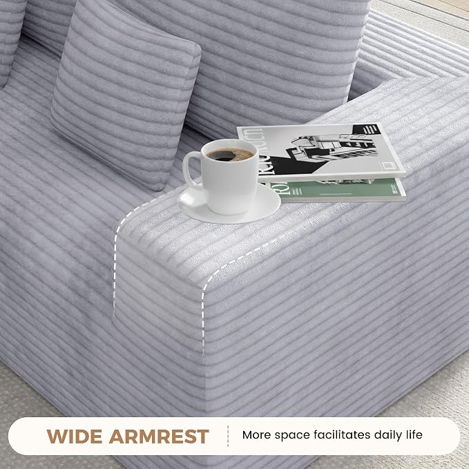 Luxanimarion 136'' Large Sectional Cloud Couches - Image 8
