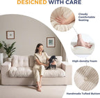 MAXYOYO Oversized Loveseat Sofa Couch, Upholstered Bean Bag Chair Cloud 3-Seat - Image 5