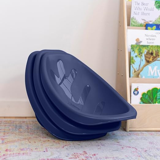 ECR4Kids Plastic Leaf Scoop Floor Rocker Seat, Classroom Furniture - Image 9