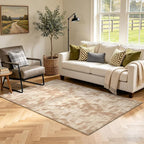 3x5 Tie-dye Beige Area Rug Washable Non-Slip Soft Thin by Unknown