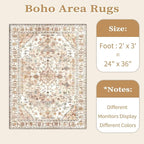 SERISSA 2x3 Washable Non Slip Boho Small Area Rug - Image 6