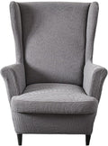 KRFOONN Stretch Wing Chair Slipcovers Jacquard 2 Piece Wingback Chair Covers by KRFOONN