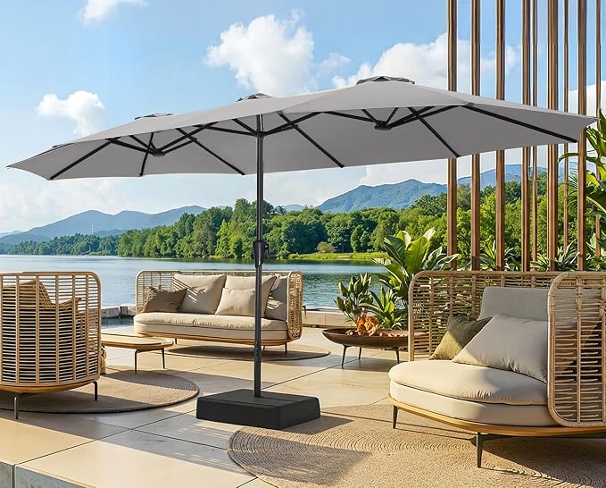 SUPERJARE 15FT Outdoor Patio Umbrella by SUPERJARE