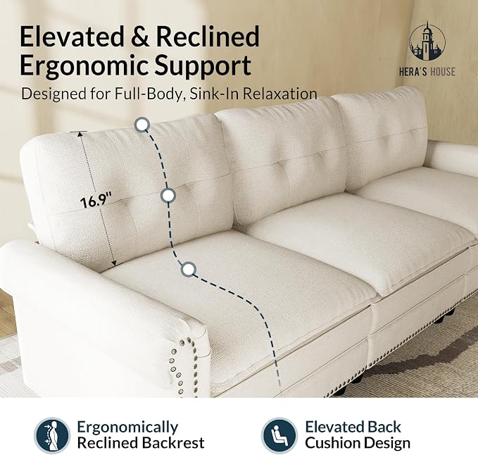 HERA'S HOUSE 3 Pieces Modular Sectional Sofa Sets, Oversized Couch Set - Image 8