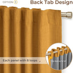 INOVADAY 100% Blackout Linen Curtains - Image 3