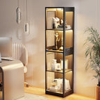 BROTTAR Glass Display Cabinet, 4-Tier Curio Cabinets - Image 6