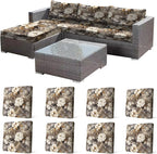 CALBODE 8 Pcs Stretch Indoor/Outdoor Seat Cushion Covers, Indoor/Outdoor Couch by CALBODE