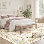 Soalmost Dog 5x7 Area Rugs for Living Room, Washable Animal Soft Rug Beige | - Image 3