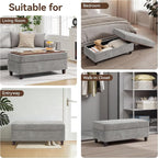 45 Inch Large Storage Ottoman Bench - Image 7