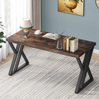 LITTLE TREE 55 Inch Large Simple Industrial Computer Desk Study Writing Table - Image 2
