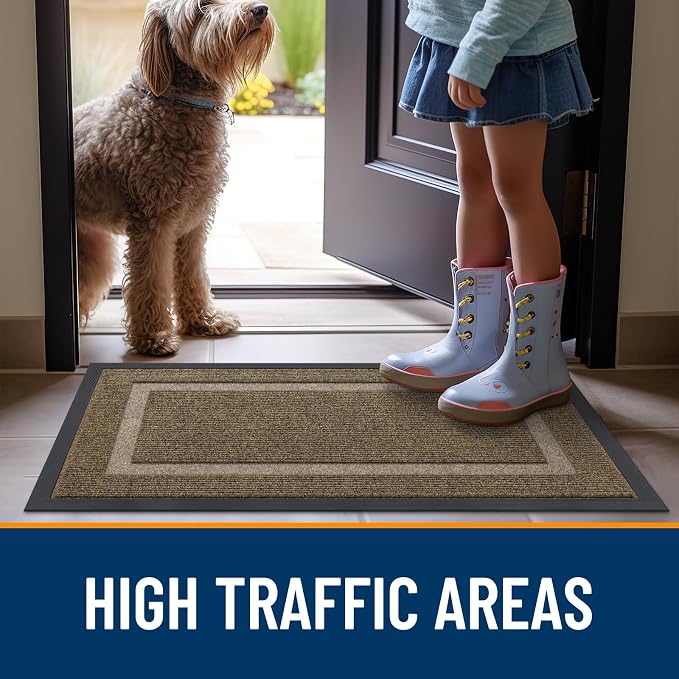 OLANLY Front Door Mat Outside 29.5x17, All-Season Heavy-Duty Rubber Doormat | - Image 8