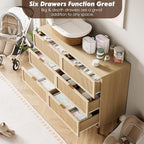 GarveeHome Rattan 6 Drawer Dresser - Image 6