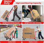 4-in-1 Hand Trucks Dolly 1000 LBS Stair Climbing Cart, Heavy Duty Industrial - Image 5