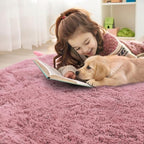 OLANLY Pale Pink Round Rugs for Bedroom - Image 5