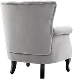 Mid Century Accent Chair Modern Tufted Wingback Armchairs Club Chair Velvet - Image 5