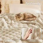 L'AGRATY Faux Rabbit Fur Throw Blanket - Image 7