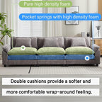 Oprisen 120" Modular Sectional Sofa, Comfy Cloud Couch Sectional Sofa, Chenille - Image 3