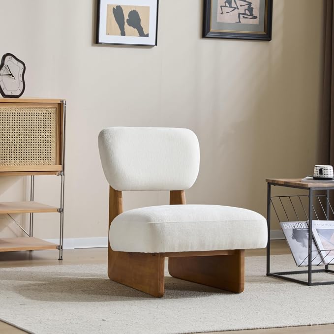 GDFStudio Upholstered Armless Accent Chairs Set of 2 Modern Side Chair - Image 5