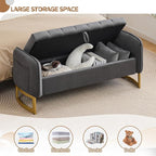 End of Bed Storage Bench, Storage Ottoman Bench - Image 3