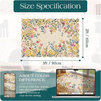 Front Door Mat Outside Entrance 2x3 Beige Colorful Floral Entry Rug | Non-Slip - Image 2