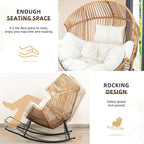 Vongrasig Wicker Egg Chair PE Rattan Rocking Chair - Image 4
