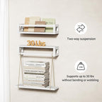 TidyCorner Upgraded Thick Floating Shelves, Solid Wood Bookshelf - Image 5