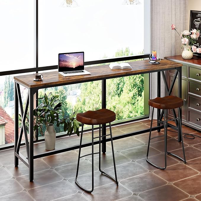 CHOEZON 63'' Bar Table, Kitchen Dining Table - Image 4