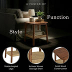 Alaterre Furniture Calais 2-Tier Solid Wood End Table - Image 5
